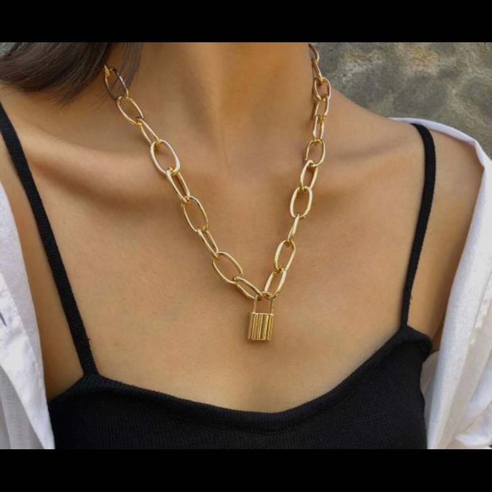 Lock chain necklace